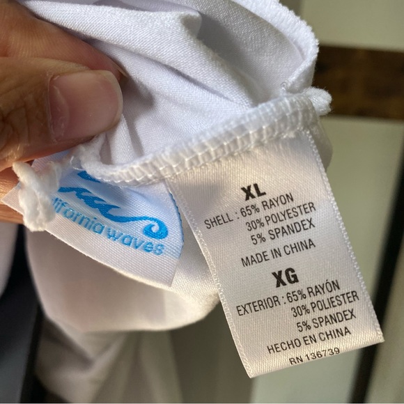 CALIFORNIA WAVES Juniors' Cover-Up sleeveless Dress in arctic white size XL NEW - Picture 7 of 7